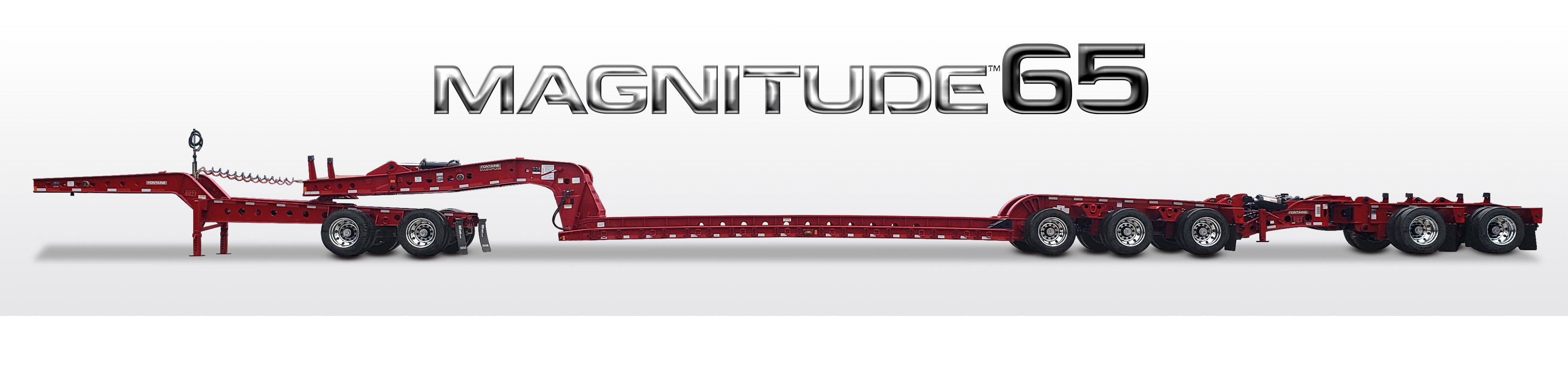 Heavy hual Magnitude 65 lowbed trailers.